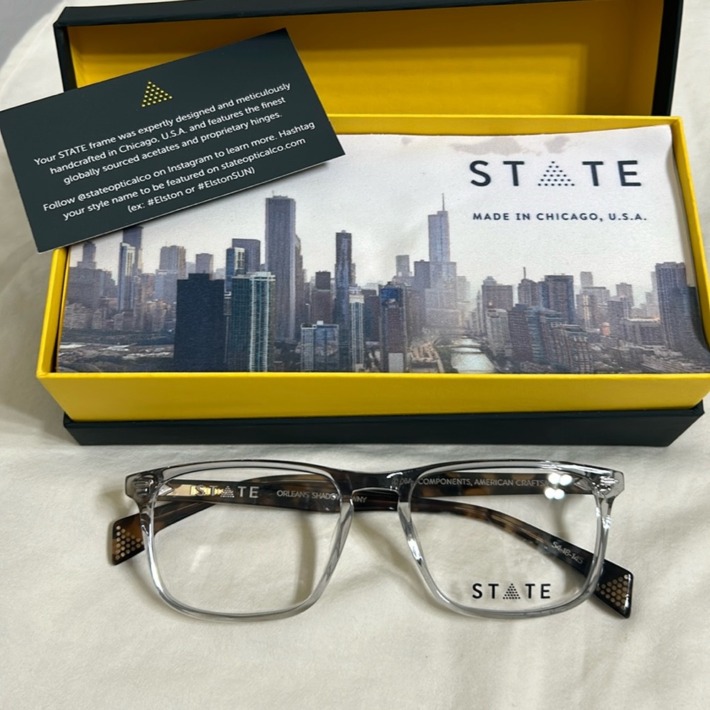 STATE EYEGLASS FRAMES NEW